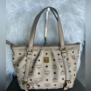 MCM Visetos Beige Tote Bag